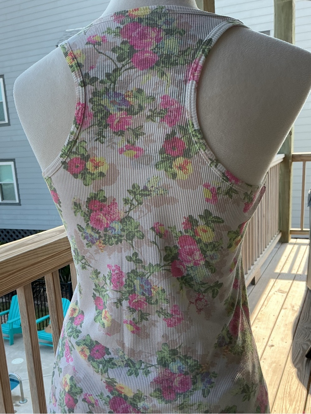 FARM Rio Floral Ribbed Scoop Tank Top - Picture 2 of 8